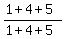 %281%2B4%2B5%29%2F%281%2B4%2B5%29