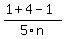 %281%2B4-1%29%2F5n