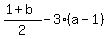 %281%2Bb%29%2F2-3%28a-1%29