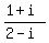 %281%2Bi%29%2F%282-i%29