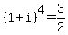 %281%2Bi%29%5E4=3%2F2