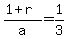 %281%2Br%29%2Fa=1%2F3