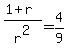 %281%2Br%29%2Fr%5E2+=+4%2F9