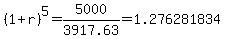 %281%2Br%29%5E5+=+5000%2F3917.63+=+1.276281834