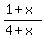 %281%2Bx%29%2F%284%2Bx%29