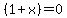 %281%2Bx%29=0