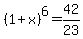 %281%2Bx%29%5E6=42%2F23