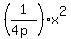 %281%2F%284p%29%29%2Ax%5E2