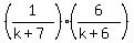 %281%2F%28k%2B7%29%29%2A%286%2F%28k%2B6%29%29