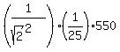 %281%2F%28sqrt%282%29%5E2%29%29%2A%281%2F25%29+%2A+550
