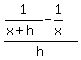 %281%2F%28x%2Bh%29-1%2Fx%29%2Fh