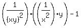 %281%2F%28xy%29%5E2%29%2A%28%281%2Fx%5E2%29y%29-1