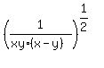 %281%2F%28xy%2A%28x+-+y%29%29%29%5E%281%2F2%29