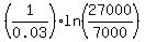 %281%2F0.03%29%2Aln%2827000%2F7000%29