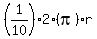 %281%2F10%292%28pi%29r