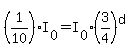 %281%2F10%29I%5B0%5D+=+I%5B0%5D%283%2F4%29%5Ed