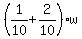 %281%2F10%2B2%2F10%29w