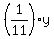 %281%2F11%29y