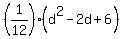 %281%2F12%29%28d%5E2-2d%2B6%29