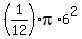 %281%2F12%29pi%2A6%5E2