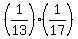 %281%2F13%29%2A%281%2F17%29