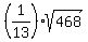 %281%2F13%29sqrt%28468%29