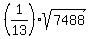 %281%2F13%29sqrt%287488%29