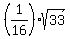 %281%2F16%29sqrt%2833%29