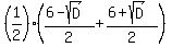 %281%2F2%29%28%286-sqrt%28D%29%29%2F2%2B%286%2Bsqrt%28D%29%29%2F2%29