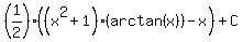%281%2F2%29%28%28x%5E2%2B1%29%28arctan%28x%29%29+-+x%29+%2B+C