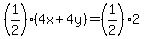 %281%2F2%29%284x%2B4y%29=%281%2F2%292