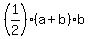 %281%2F2%29%28a%2Bb%29b