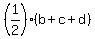 %281%2F2%29%28b%2Bc%2Bd%29