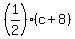 %281%2F2%29%28c%2B8%29