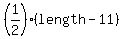 %281%2F2%29%28length-11%29