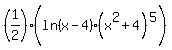 %281%2F2%29%28ln%28x-4%29%28x%5E2%2B4%29%5E5%29