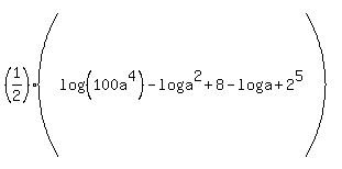 %281%2F2%29%28log%28%28100a%5E4%29+-+log%28a%5E2%2B8%29+-+log%28a%2B2%29%5E5%29%29%29