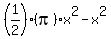 %281%2F2%29%28pi%29x%5E2-x%5E2