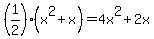 %281%2F2%29%28x%5E2%2Bx%29=4x%5E2%2B2x