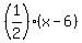 %281%2F2%29%28x-6%29
