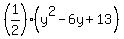 %281%2F2%29%28y%5E2-6y%2B13%29