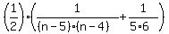 %281%2F2%29%2A%281%2F%28%28n-5%29%2A%28n-4%29%29+%2B+1%2F%285%2A6%29%29