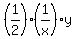 %281%2F2%29%2A%281%2Fx%29%2Ay
