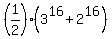 %281%2F2%29%2A%283%5E16+%2B+2%5E16%29