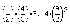 %281%2F2%29%2A%284%2F3%29%2A3.14%2A%289%2F2%29%5E2
