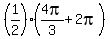 %281%2F2%29%2A%284pi%2F3+%2B2pi%29