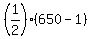 %281%2F2%29%2A%28650-1%29