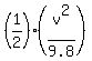 %281%2F2%29%2A%28v%5E2%2F9.8%29