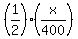 %281%2F2%29%2A%28x%2F400%29