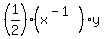 %281%2F2%29%2A%28x%5E%28-1%29%29%2Ay